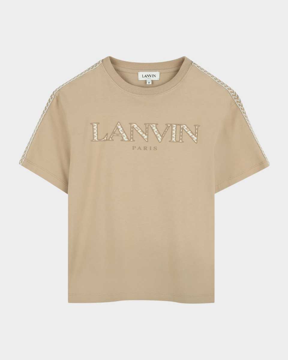 Boy's Logo-Embroidered T-Shirt, Size 4-6